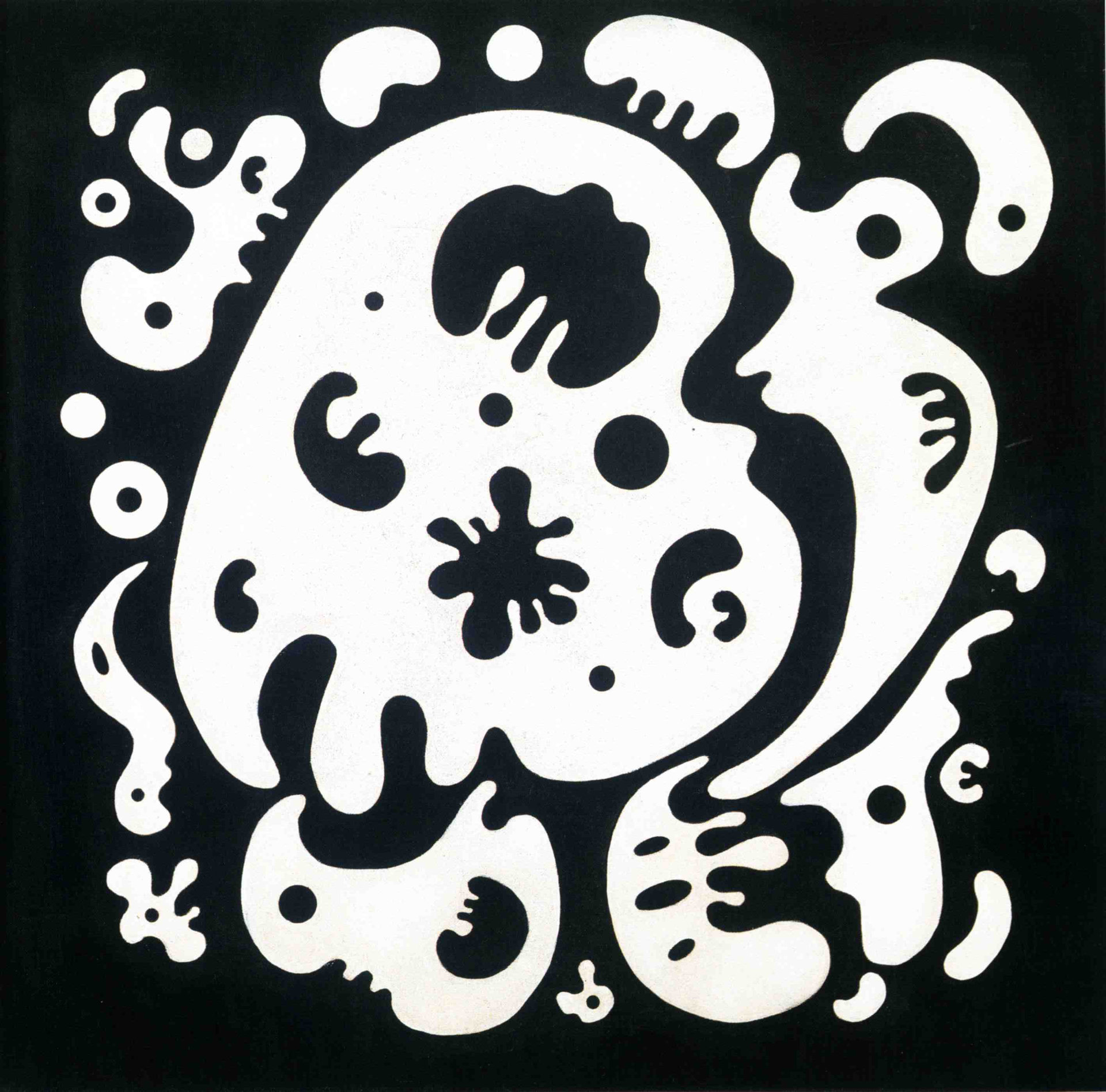 Formes noires sur blanc